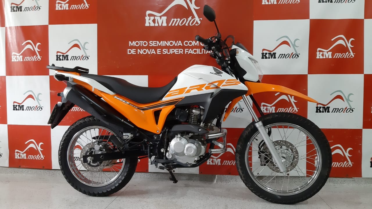 Honda Nxr Bros Esdd Laranja Km Motos Sua Loja De Motos