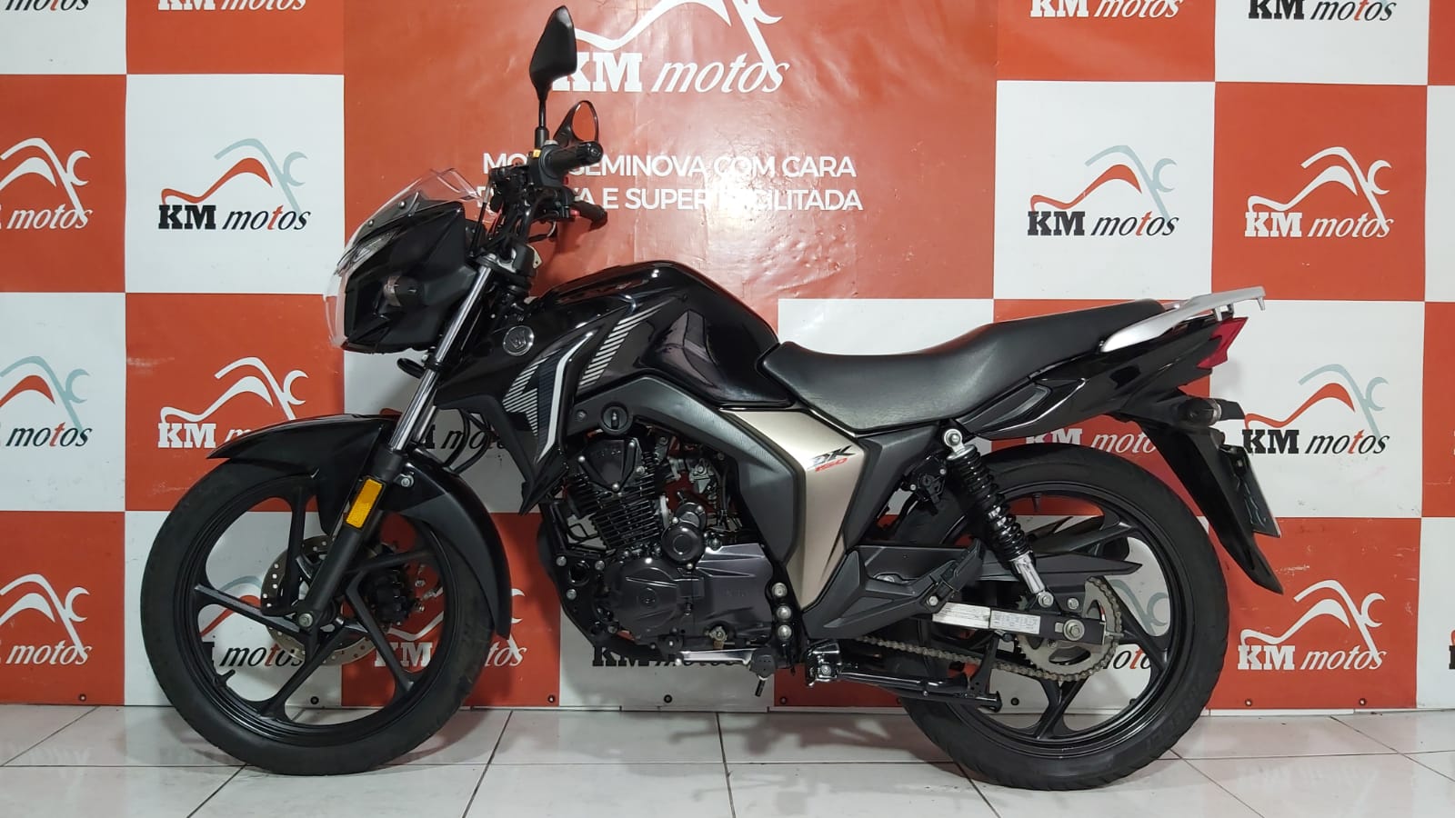 Haojue Dk Cbs Preta Km Motos Sua Loja De Motos Semi Novas