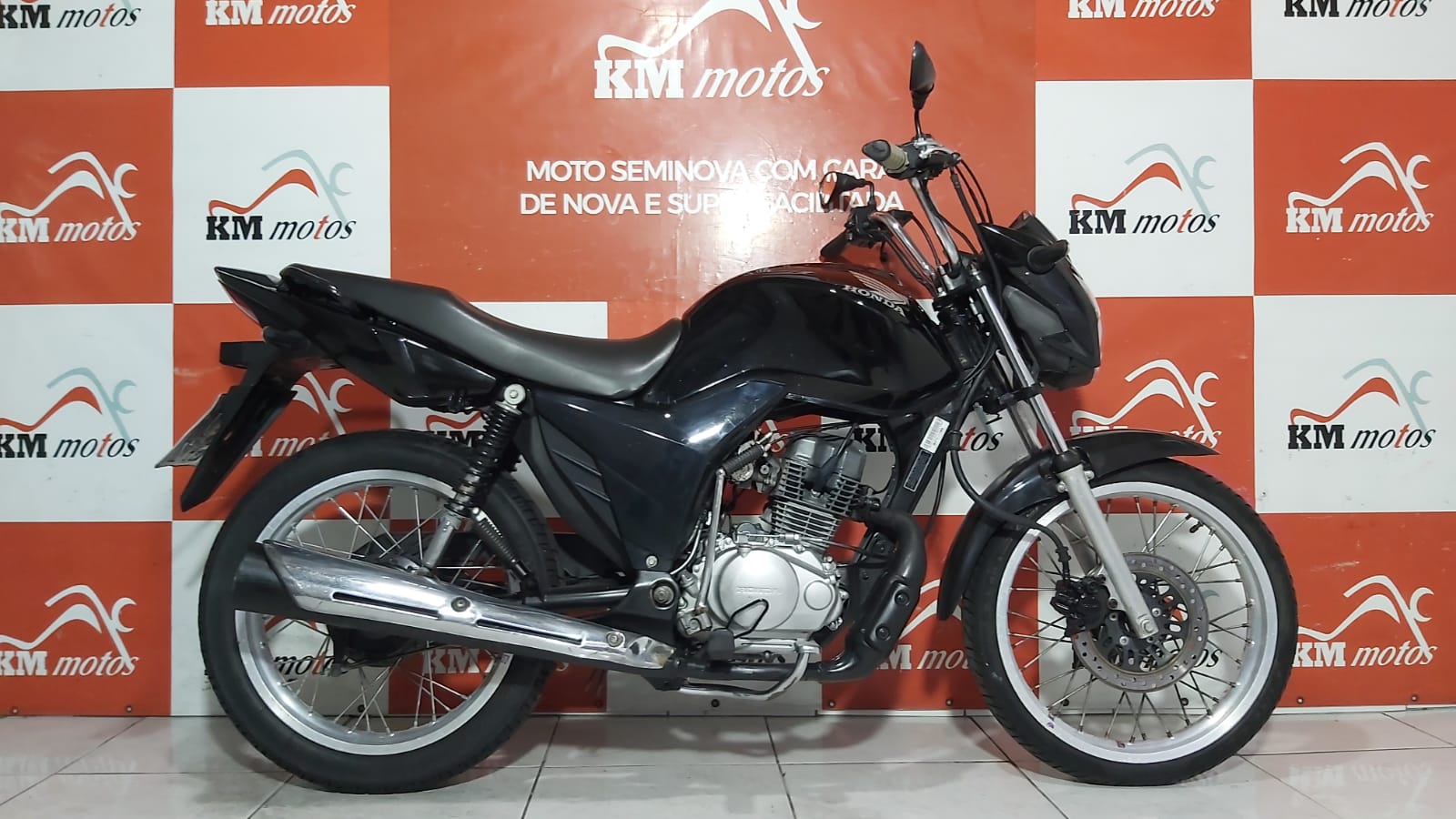 Honda Cg 125i Fan 2018 Preta Km Motos Sua Loja De Motos Semi Novas 1140