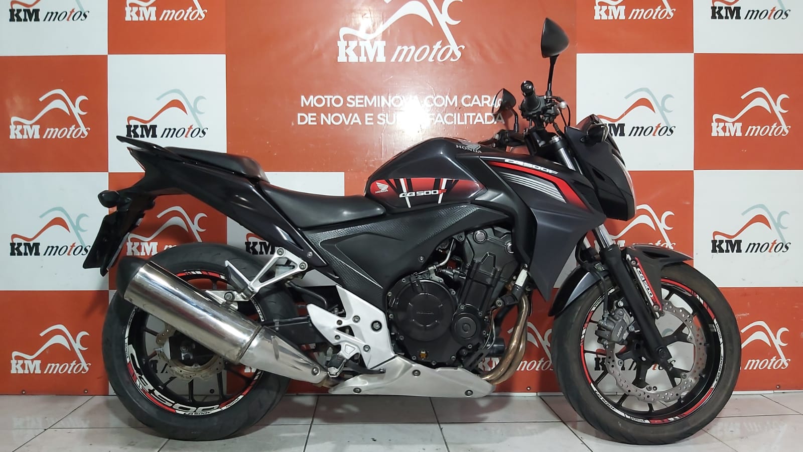 Honda CB500F 2015 Preta KM Motos Sua Loja De Motos Semi Novas