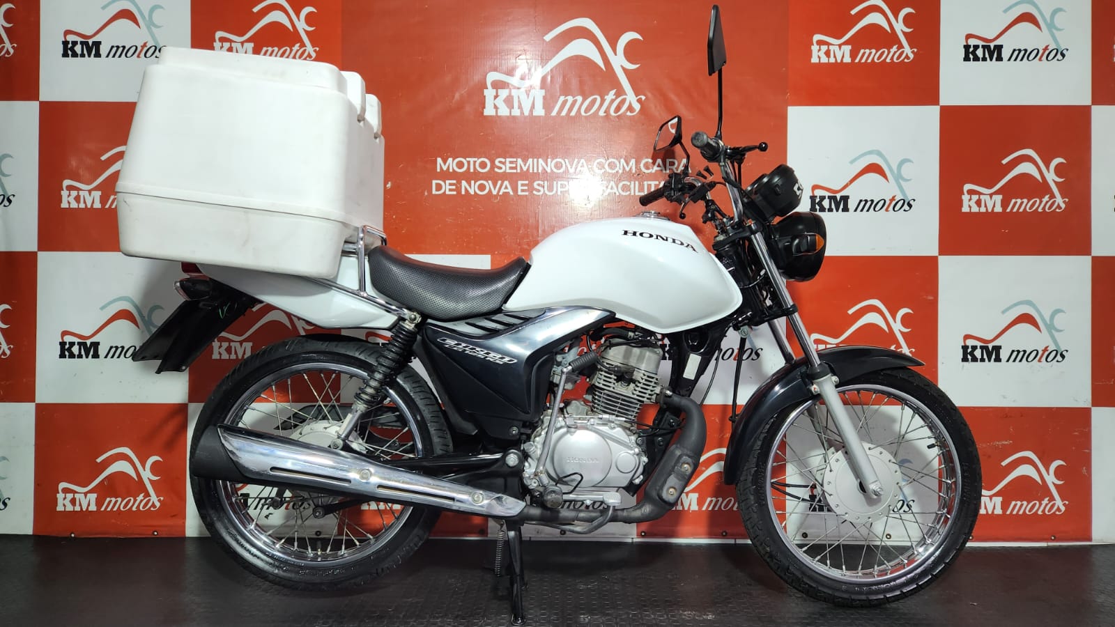 Honda CG 125 Cargo KS 2013 Branca KM Motos Sua Loja De Motos Semi Novas