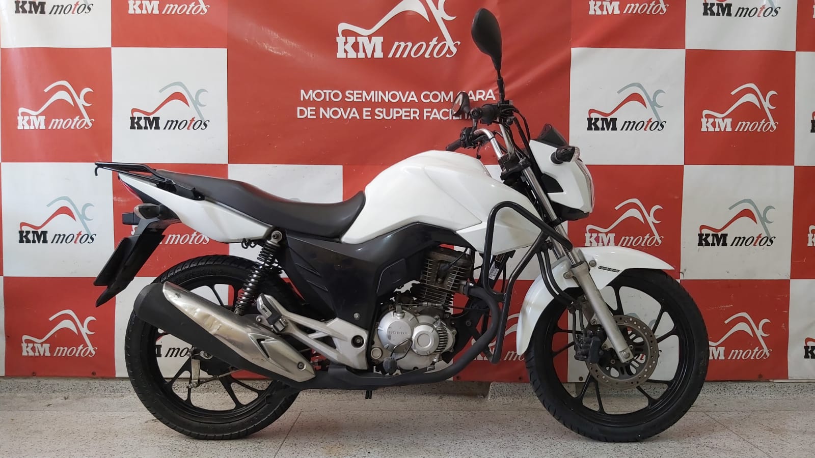 Honda CG 160 Cargo 2019 Branco | KM Motos | Sua Loja de Motos Semi Novas