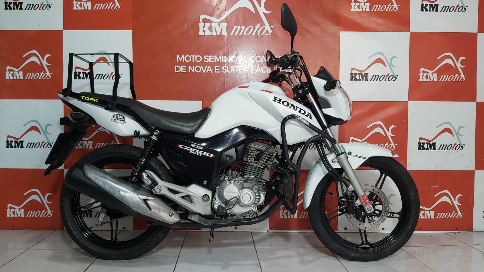 Honda CG 160 Cargo 2018 Branca | KM Motos | Sua Loja de Motos Seminovas