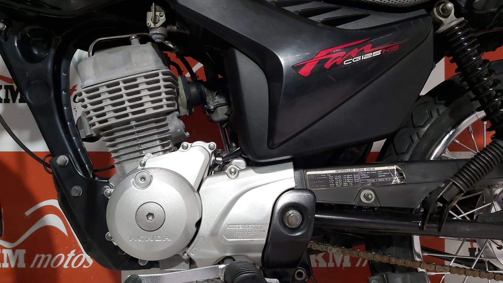 Honda Cg 125 Fan Ks 2012 Preta, KM Motos