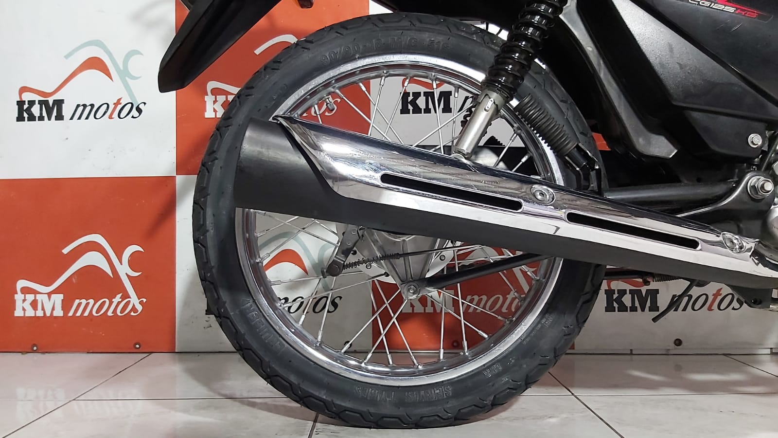 Honda Cg 125 Fan Ks 2012 Preta, KM Motos